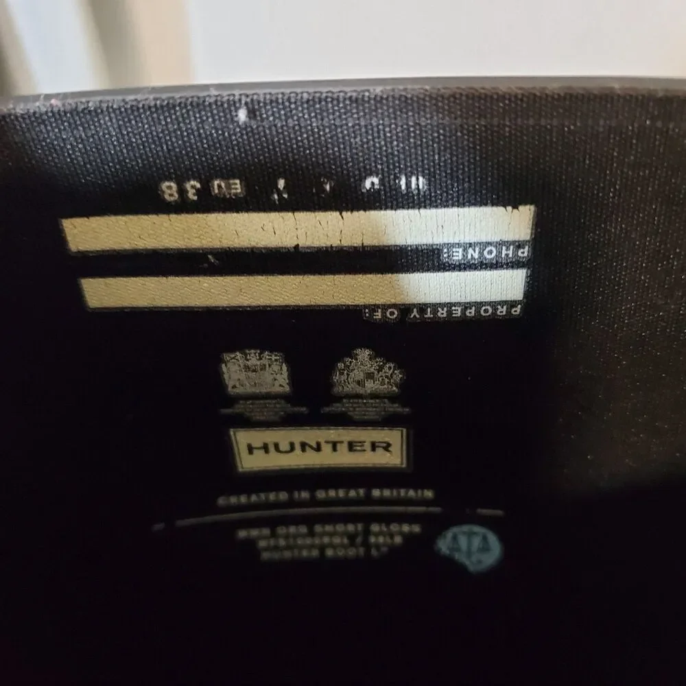 Hunter Water‎ Boots Womens Size Us 7 Black